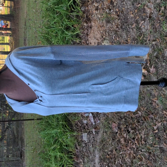 RBX Gray Hoodie with Kangaroo Pocket & Mesh Sleeves NWOT - Picture 3 of 10